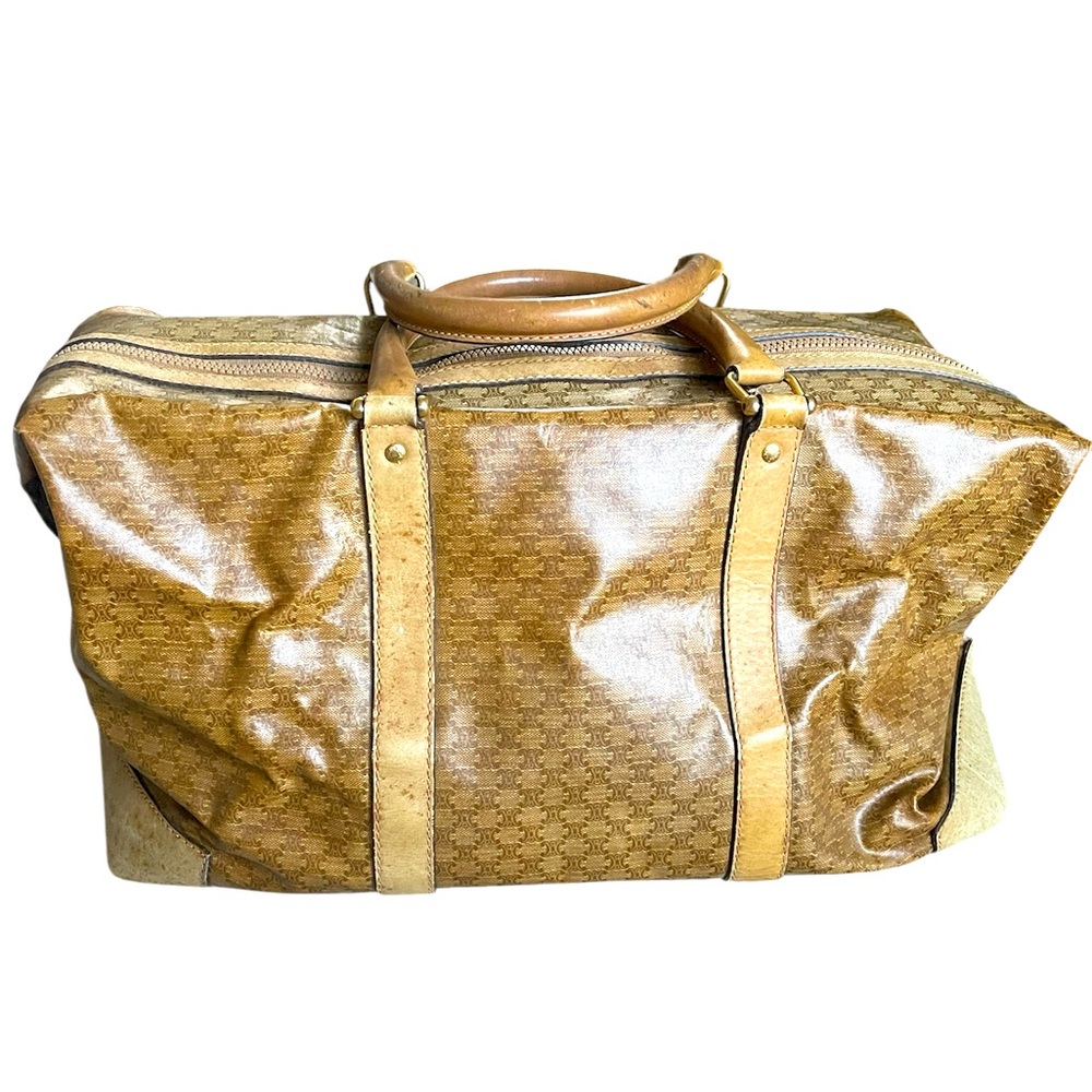 Celine Macadam leather and PVC vintage travel bag